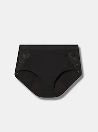 Leakproof Cotton & Lace Mid-Rise Hipster Panty