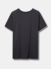 I Like My Books Relaxed Fit Cuffed Cotton Crew Tee