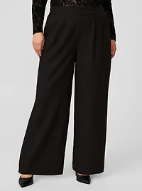 Wide Leg Tailored Twill Pant