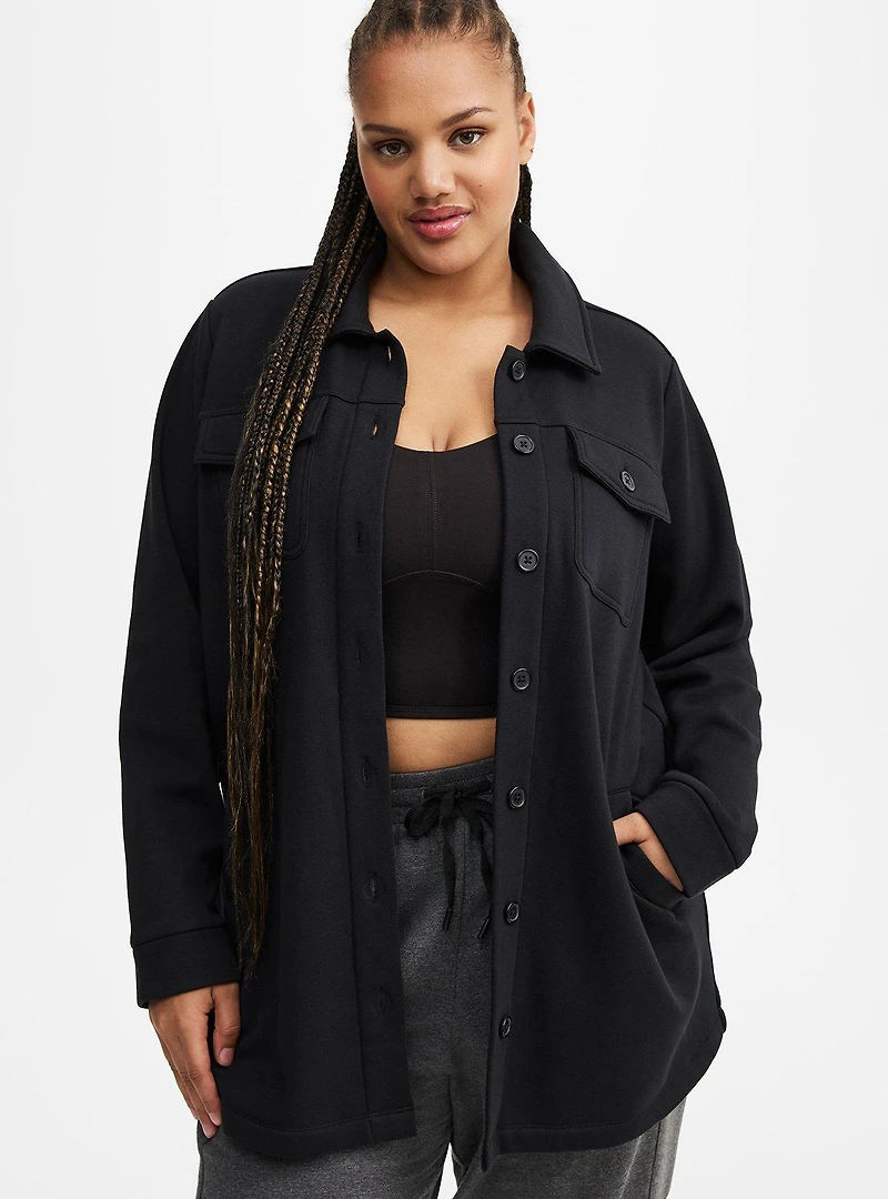 Brushed Fleece Active Shacket
