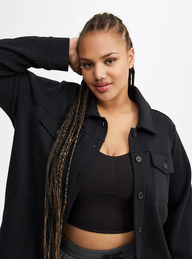 Brushed Fleece Active Shacket