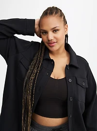 Brushed Fleece Active Shacket