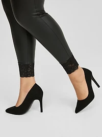 Full-Length Faux Leather Legging