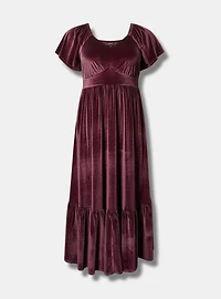 Flutter Sleeve Surplice Maxi Dress