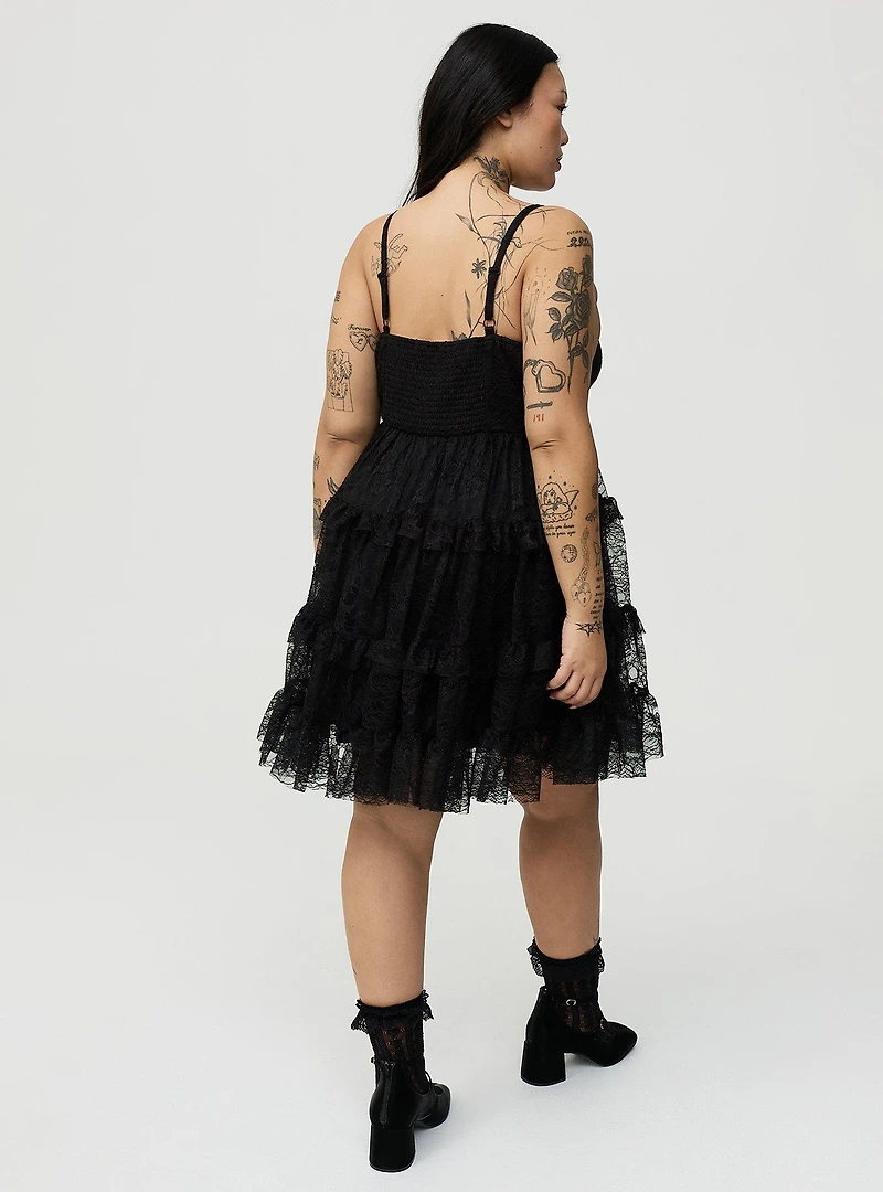 Babydoll Lace Mini Dress