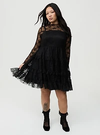 Babydoll Lace Mini Dress
