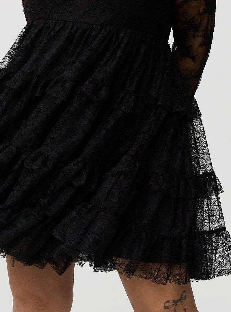 Babydoll Lace Mini Dress