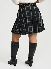 Skater Button-Front Mini Skirt