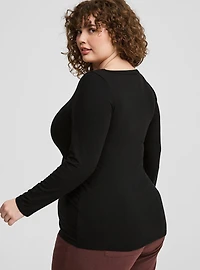 Ribbed V-Neck Top