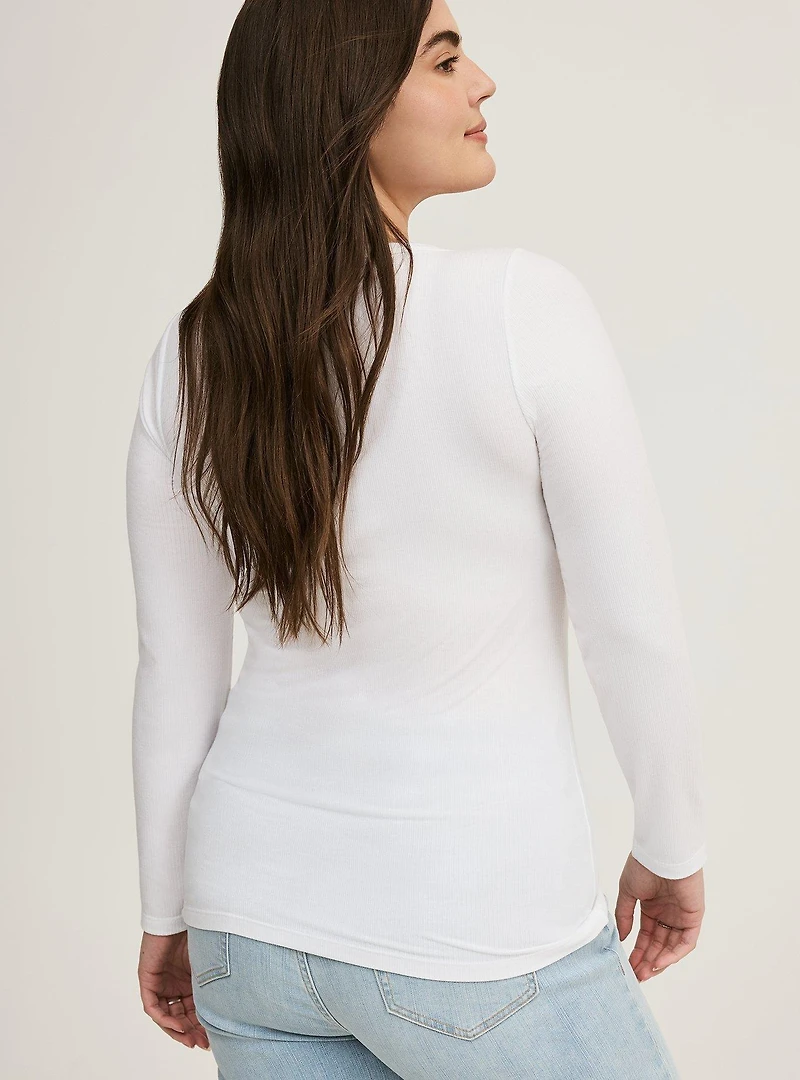 Ribbed V-Neck Top