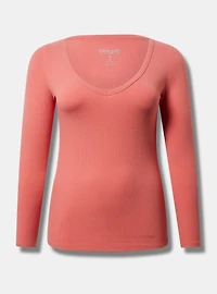 Ribbed V-Neck Top