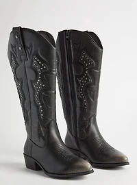 Studded Western Knee Boot (WW)