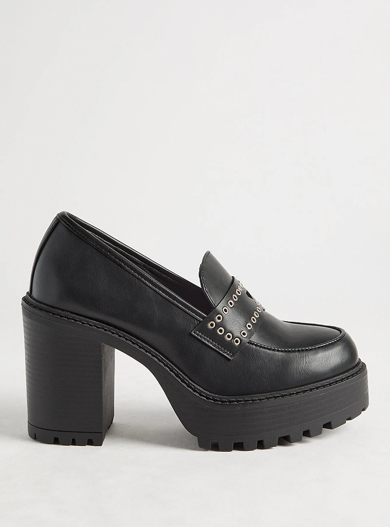 Platform Grommet Loafer (WW