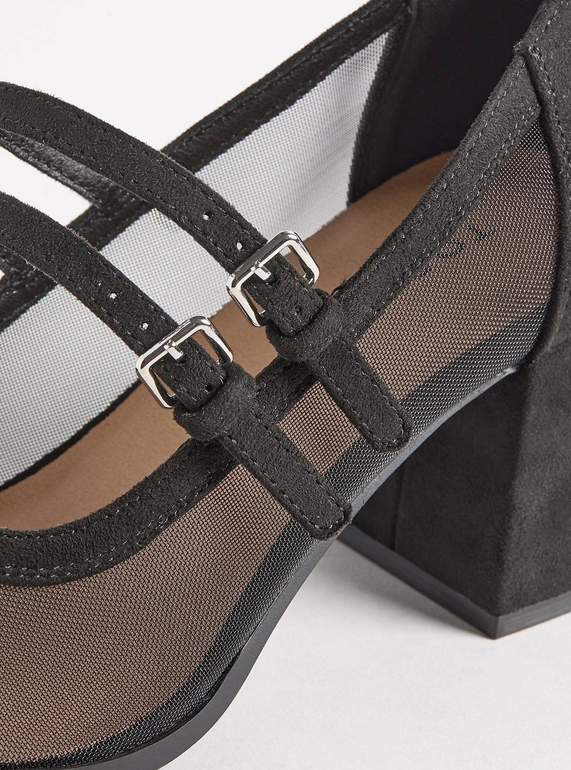 Mesh Mary-Jane Heel (WW)