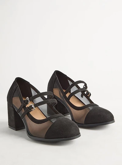 Mesh Mary-Jane Heel (WW)