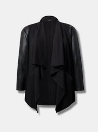 Brushed Ponte Drape Jacket