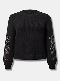 High Crew Neck Pullover Sweater