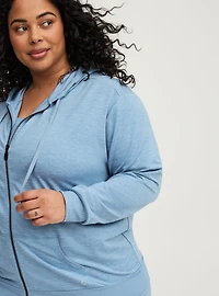 Super Soft Performance Jersey Full Zip Active Hoodie