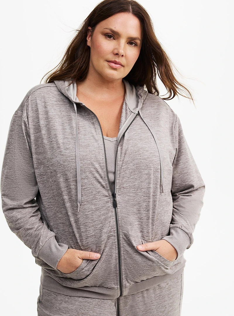 TRU Super Soft Performance Jersey Full Zip Active Hoodie