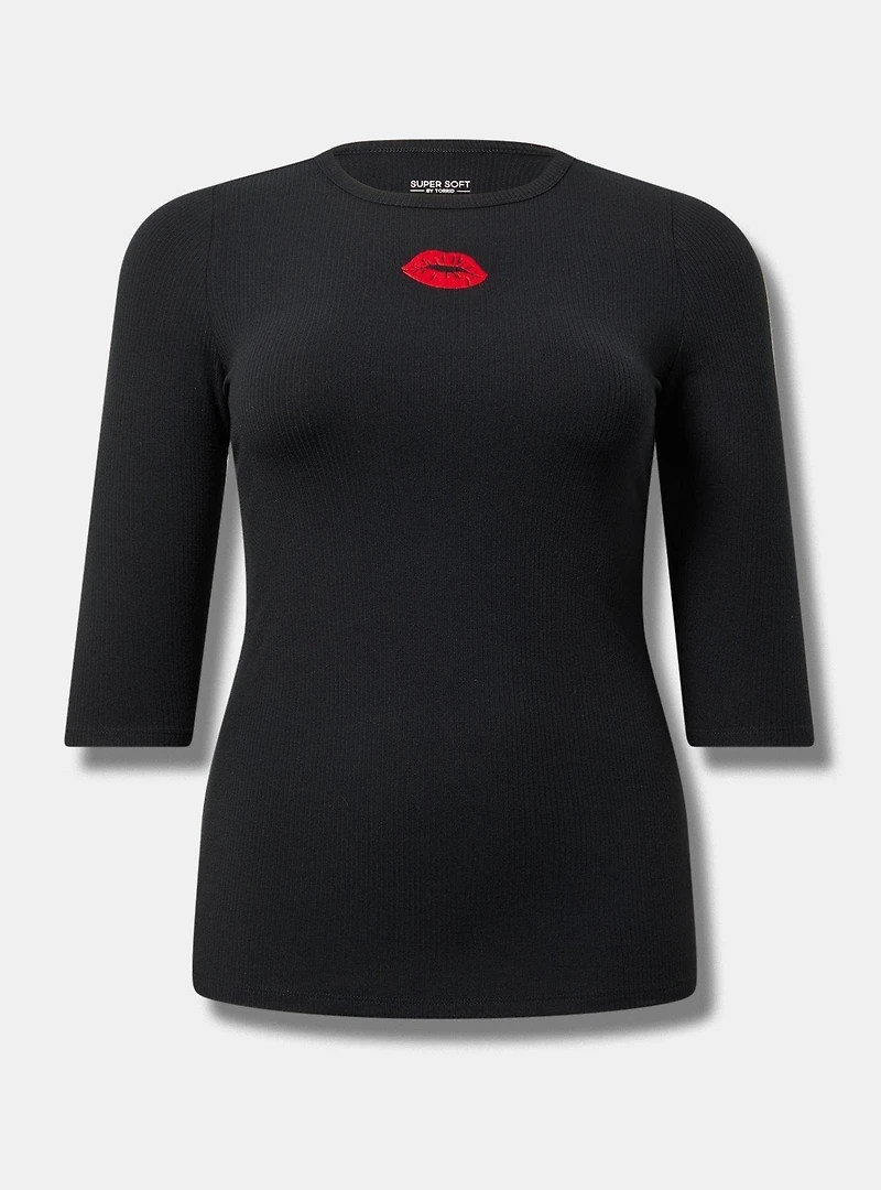 3/4 Sleeve Fitted Super Soft Tee