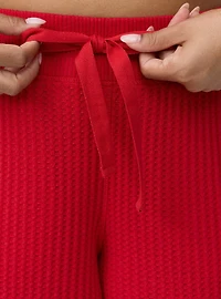 Super Soft Plush Waffle Wide-Leg Lounge Pant