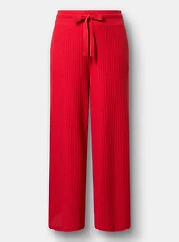 Super Soft Plush Waffle Wide-Leg Lounge Pant