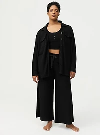 Waffle Oversized Lounge Shacket
