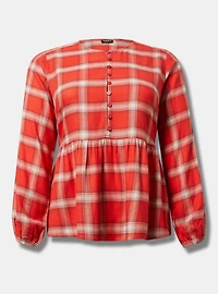 Softest Flannel Pullover Blouse