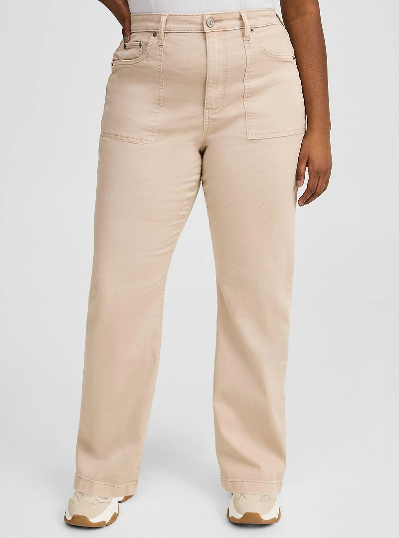 High-Rise Straight Utility Pant