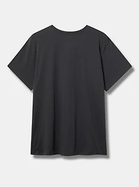 Black Rose Relaxed Embellished Tee