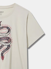Embroidered Snake Classic Fit Tee