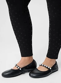 Pearl Strap Ballet Flat (WW