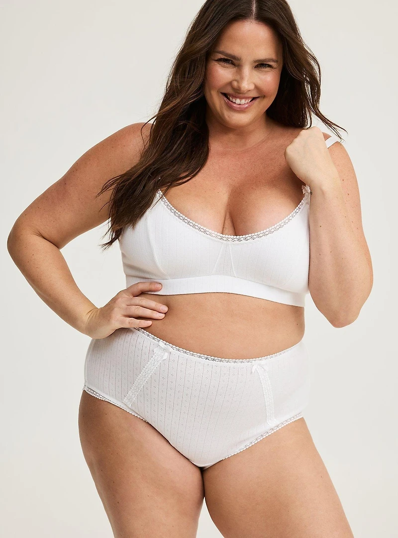 Pointelle Cotton Bralette