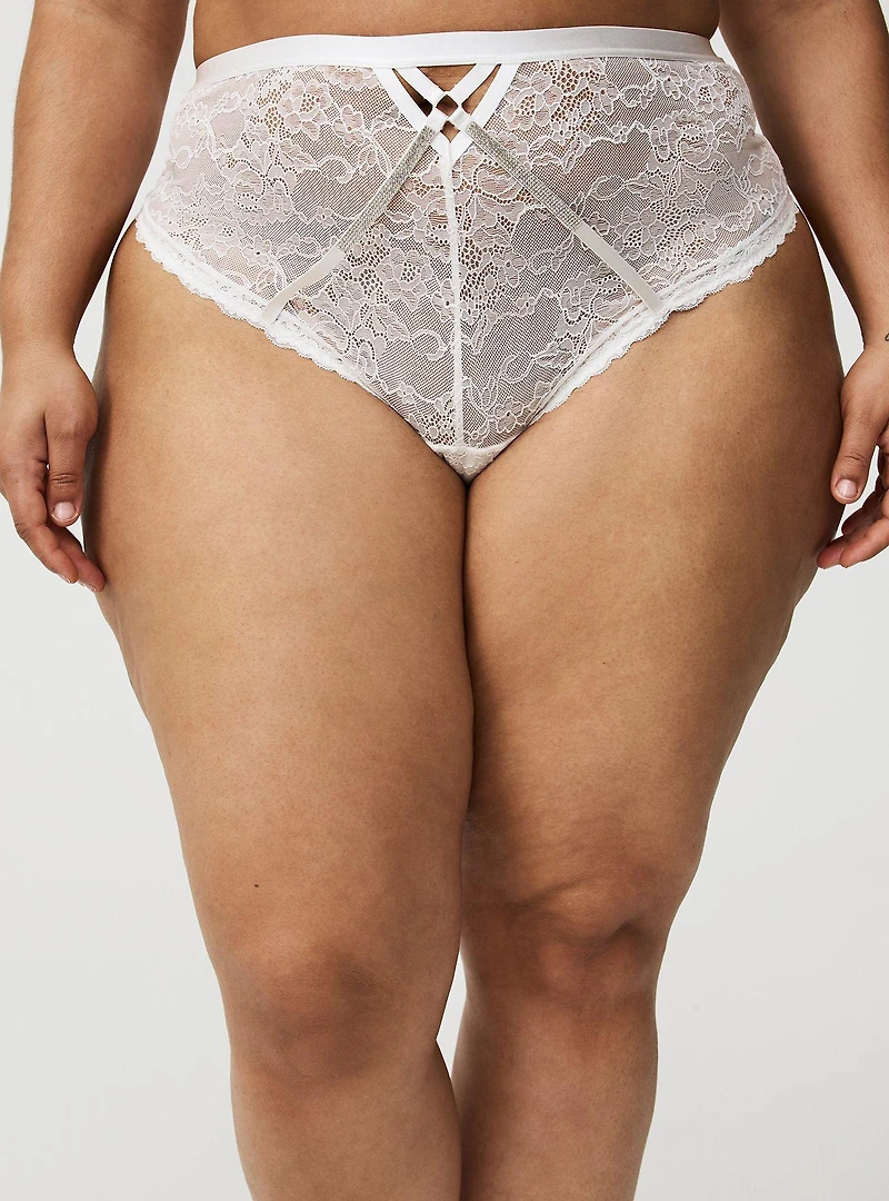 Diamante X Detail Mid-Rise G-String Panty