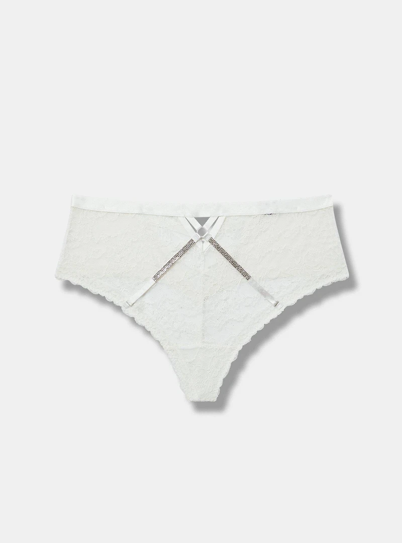 Diamante X Detail Mid-Rise G-String Panty