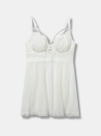 Diamante Lace Underwire Babydoll