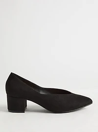 Pointed Toe Block Heel Pump (WW