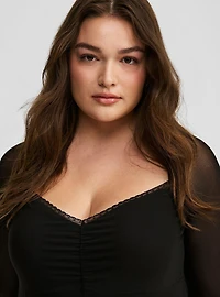 Mesh Sweetheart Corset Top