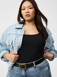 Perforated Denim Belt