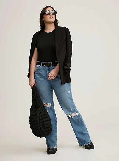 Baggy High-Rise Straight Jean
