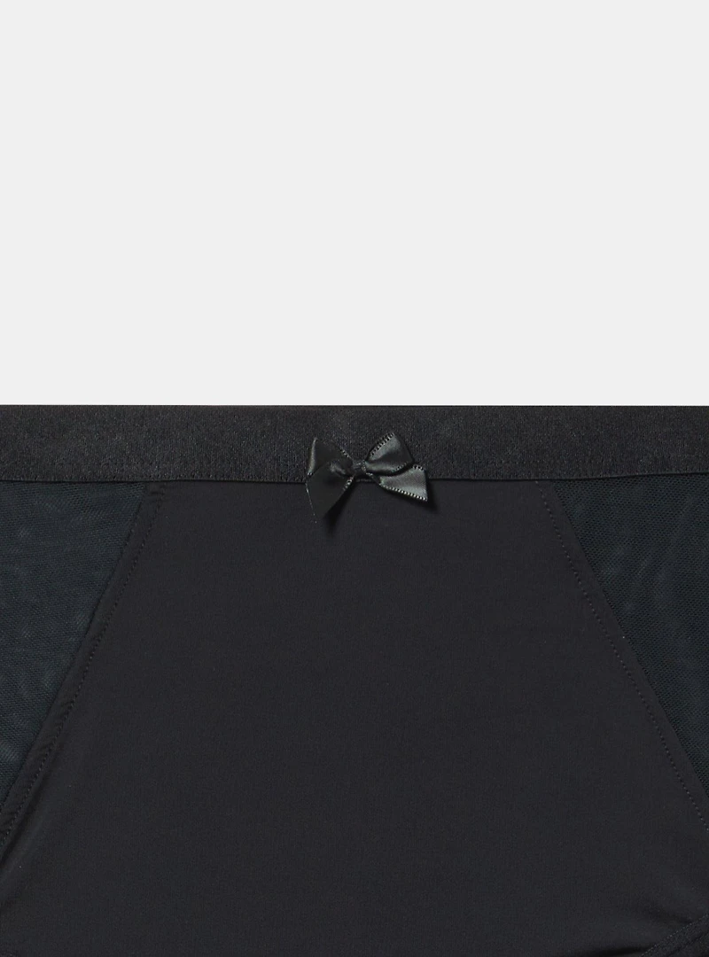 Micro & Mesh Mid-Rise Cheeky Panty