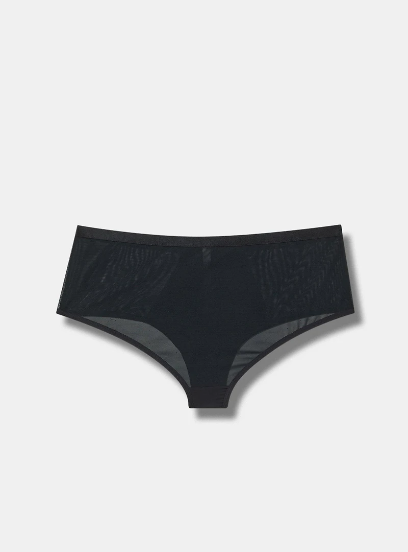 Micro & Mesh Mid-Rise Cheeky Panty