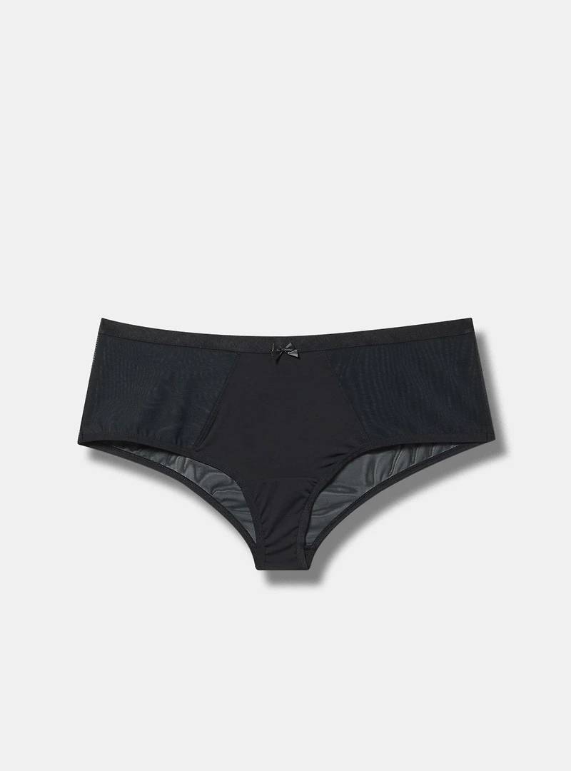 Micro & Mesh Mid-Rise Cheeky Panty
