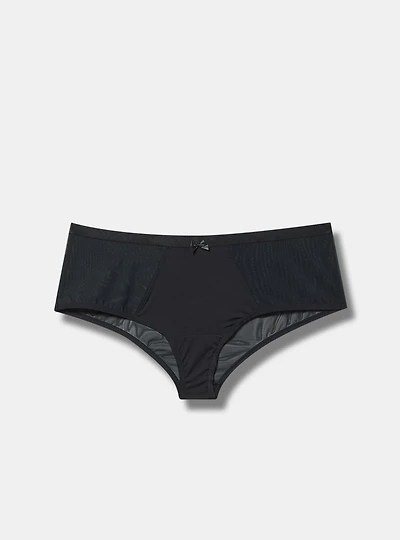 Micro & Mesh Mid-Rise Cheeky Panty