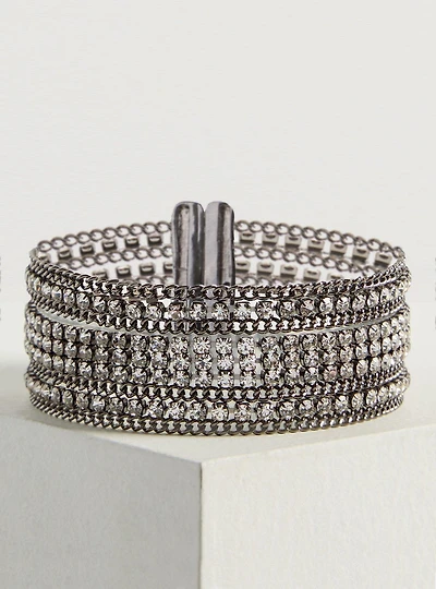 Rhinestone Magnetic Bracelet