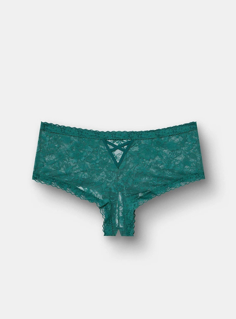 Aria Lace Cheeky Panty with Open Gusset