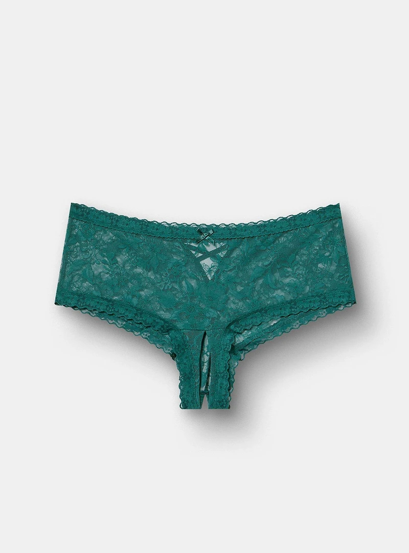 Aria Lace Cheeky Panty with Open Gusset
