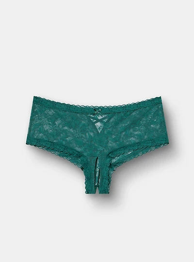 Aria Lace Cheeky Panty with Open Gusset
