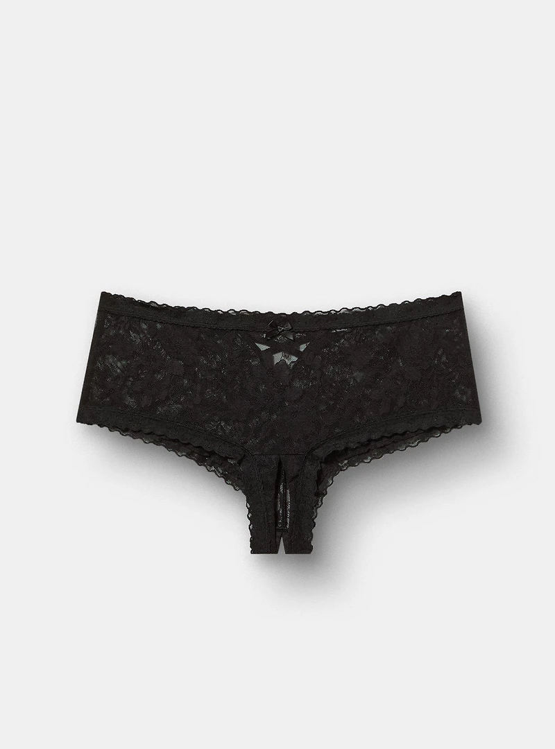 Aria Lace Cheeky Panty with Open Gusset