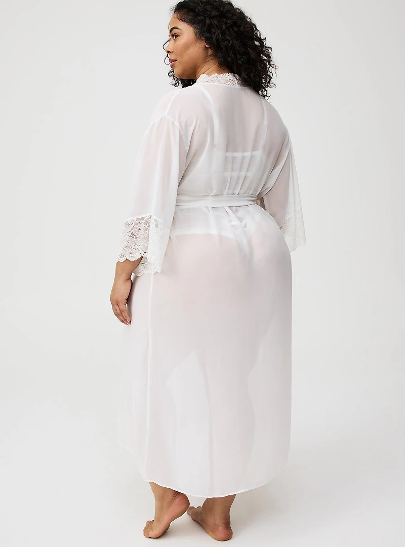 Lace and Chiffon Maxi Robe